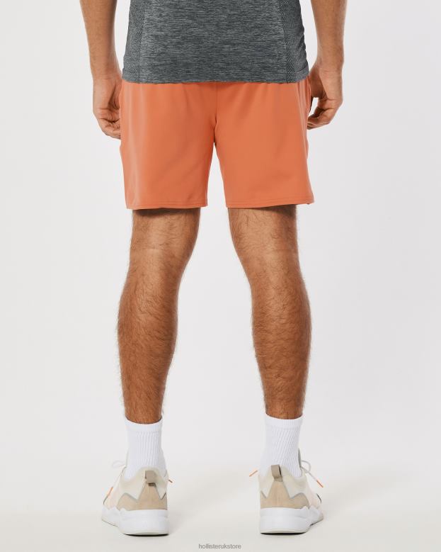 Bottoms Hollister Men Gilly Hicks Active Recharge Shorts 7\\ 488201321 Orange